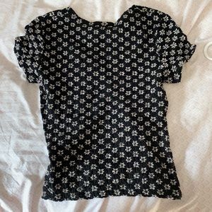 Black and white flower shirt